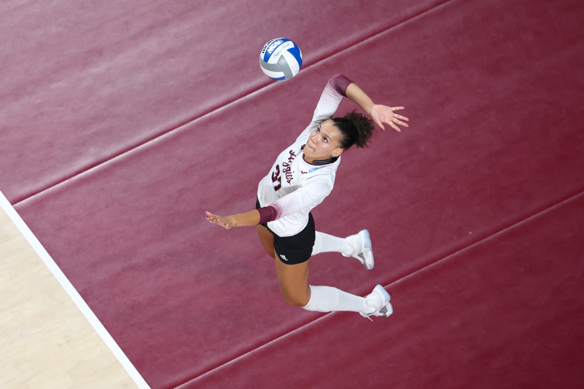 Texas A&M Volleyball team huddle